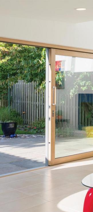 Peter and Alison enjoy the changing, natural light and views to outside from their ground floor extension.